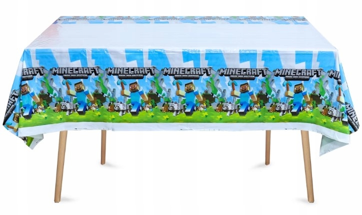 MINECRAFT BALONY GIRLANDA TOPPER TOPPERY OBRUS PIXEL STEVE URODZINY ZESTAW Okazje urodziny