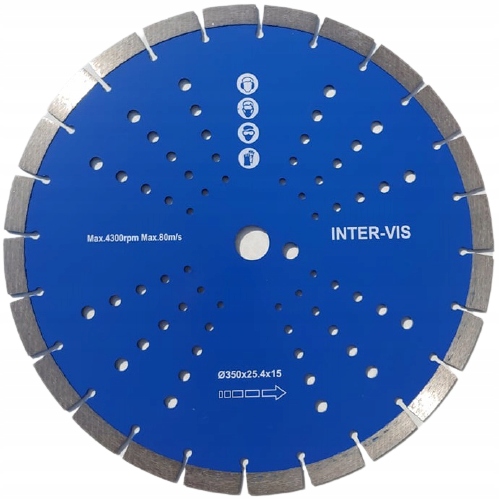 

Tarcza Diamentowa Do Betonu 350x25,4mm Inter Vis