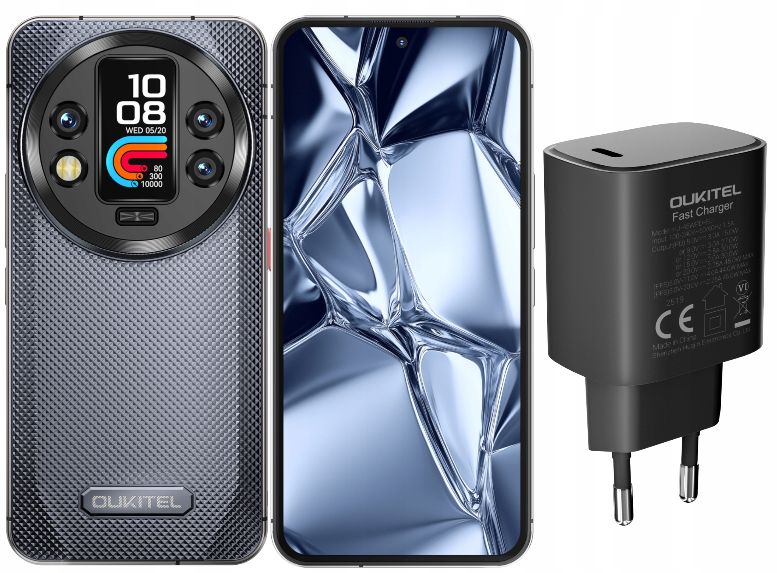 Smartfon Oukitel WP200 Pro 5G 24GB/1TB 6,7" Android 15 Szary Ładowarka