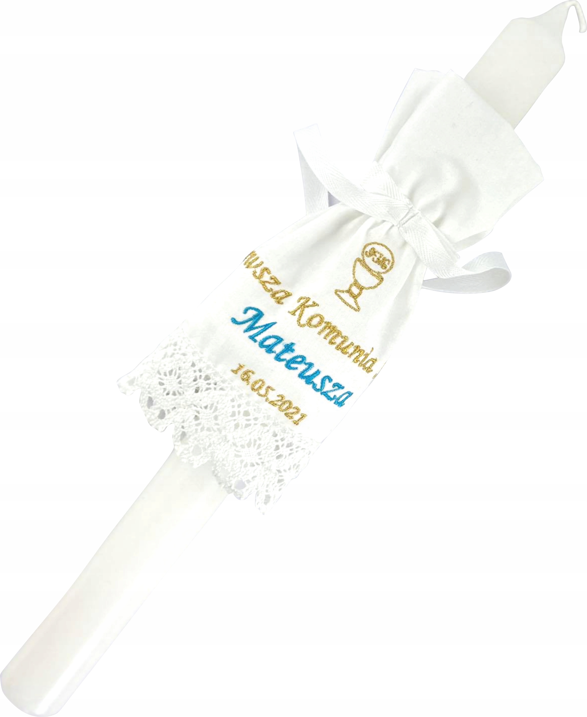 

Świeca Komunijna Na Komunię +imię Data Haft