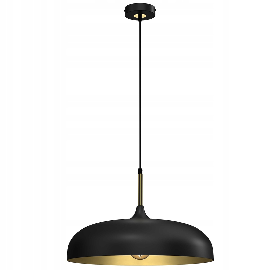 Závesná lampa Lincoln Black/gold 1xE27 45 cm