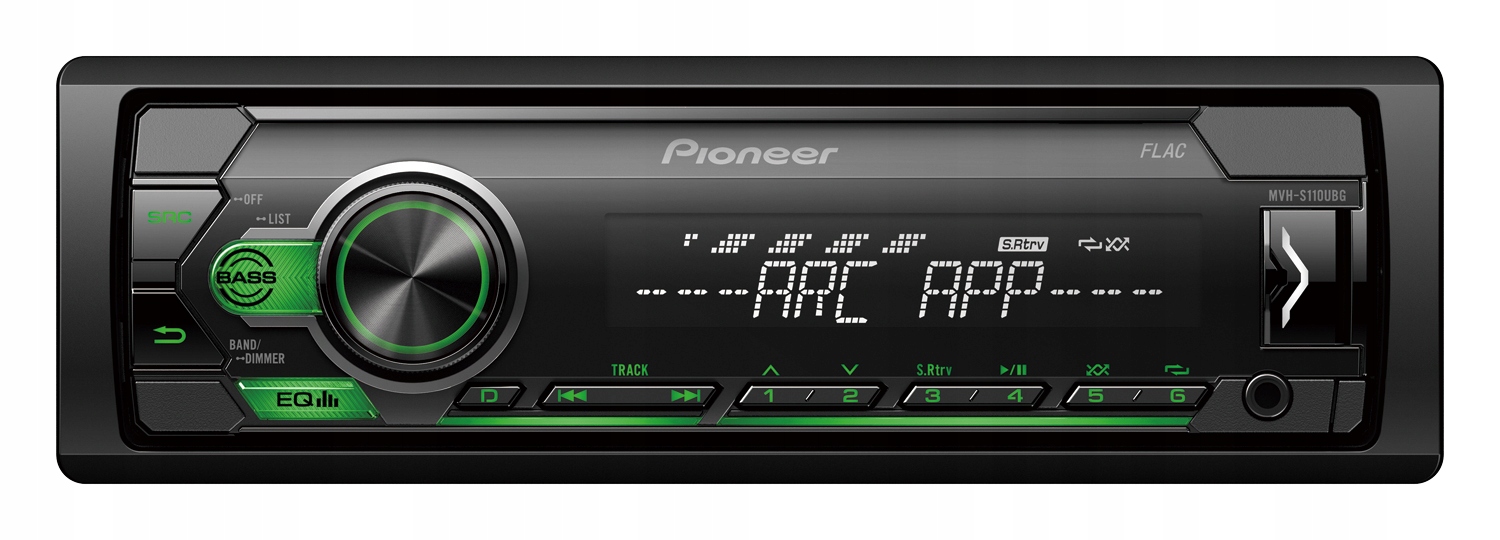 Pioneer MVH-S120UBG Autorádio MP3 Usb Flac Zelené