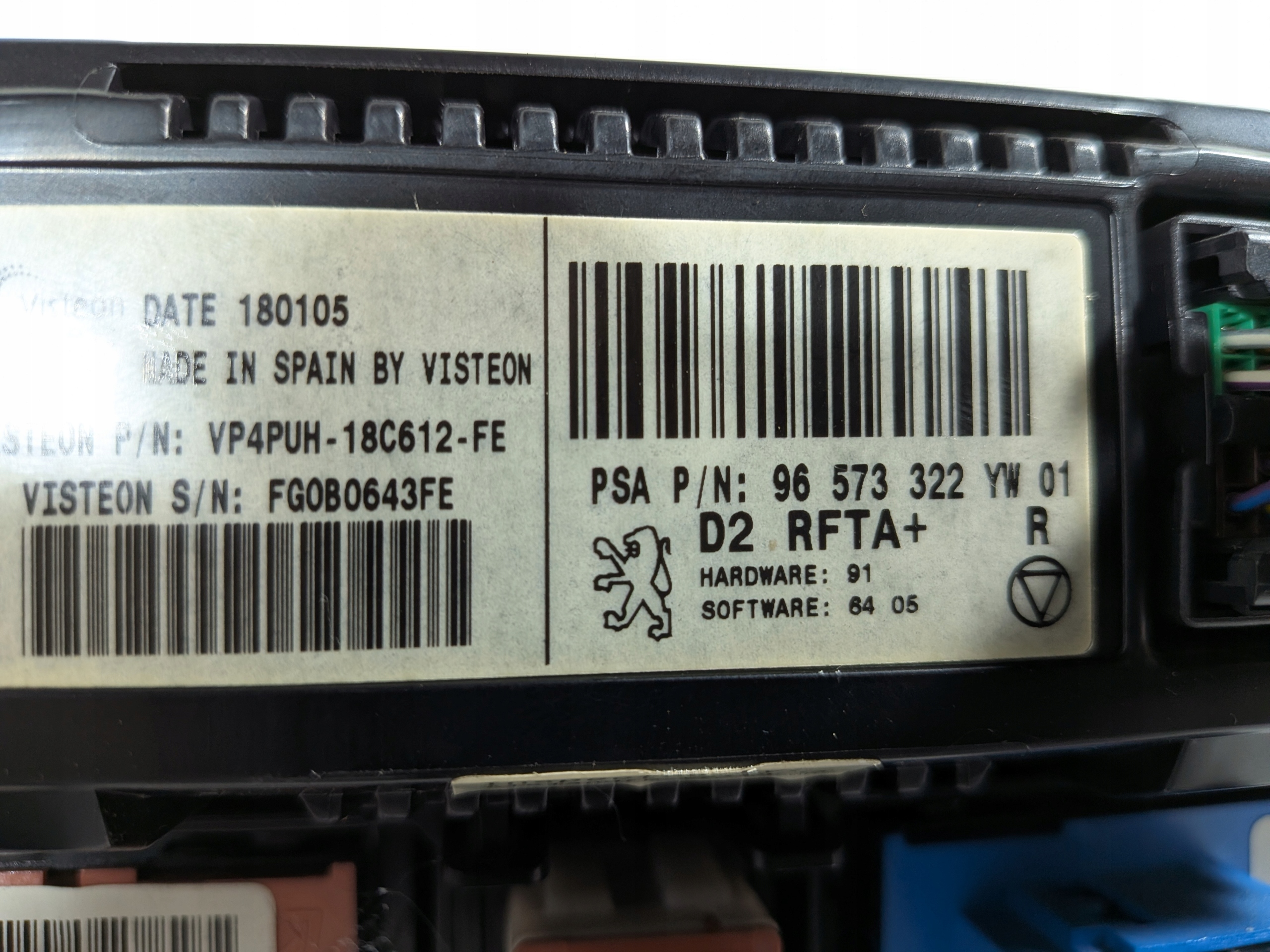 switch switch PANEL air conditioning devices OE 96573322YW01 Peugeot 407 SW 04-11