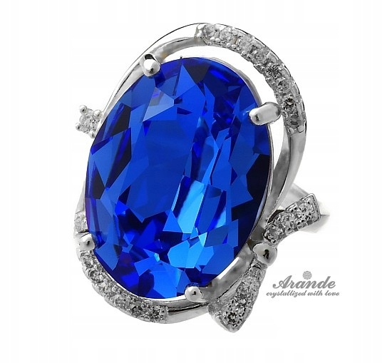 Krystaly Prstýnek Sapphire Stříbro