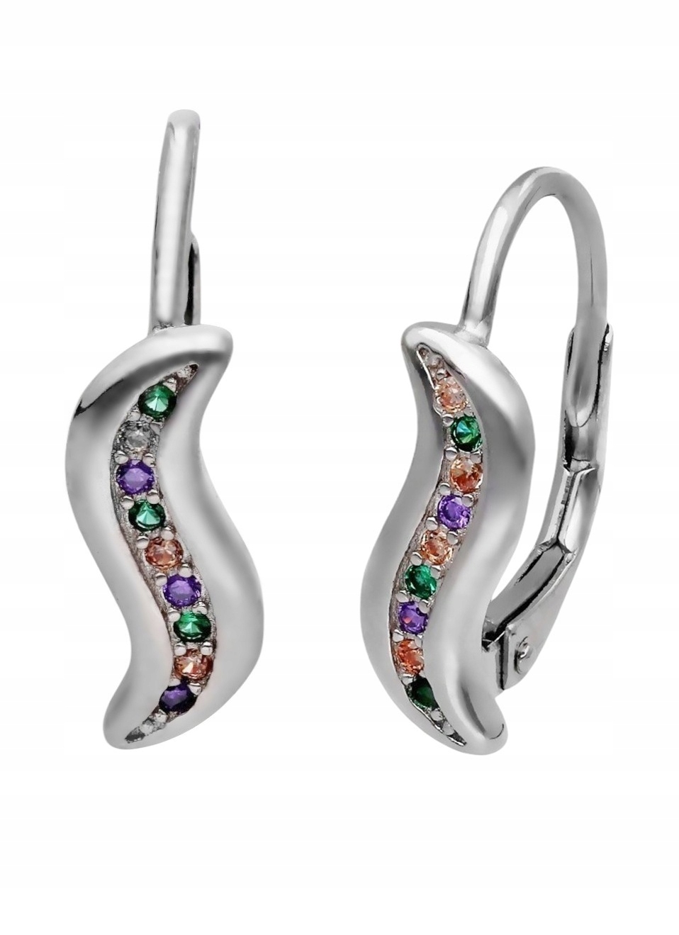 Stříbrné náušnice Ag 925 rhodiované se zirkony IM0920125ER_MU