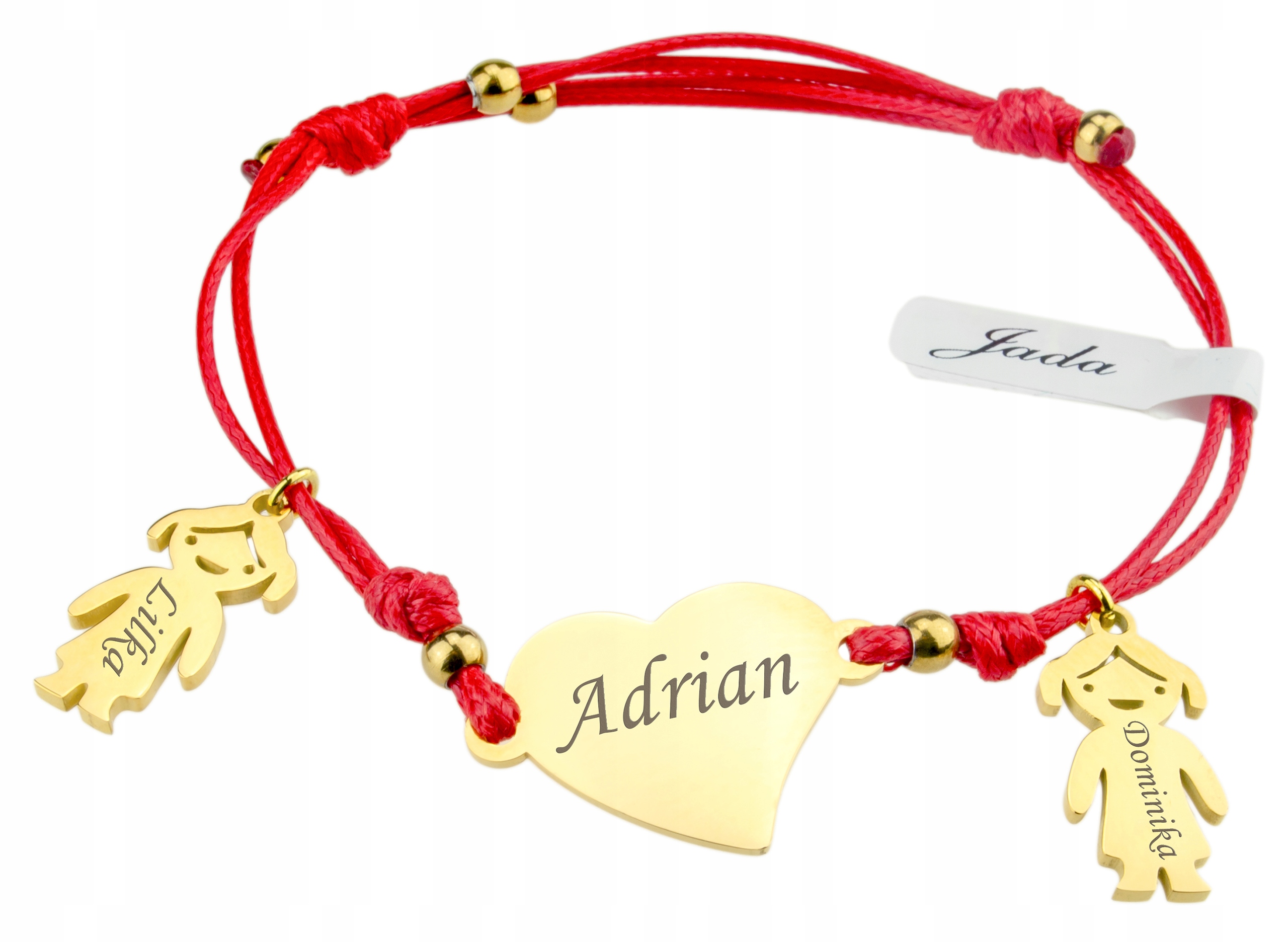 

Bransoletka Trzy Zawieszki Serce Z Grawerem