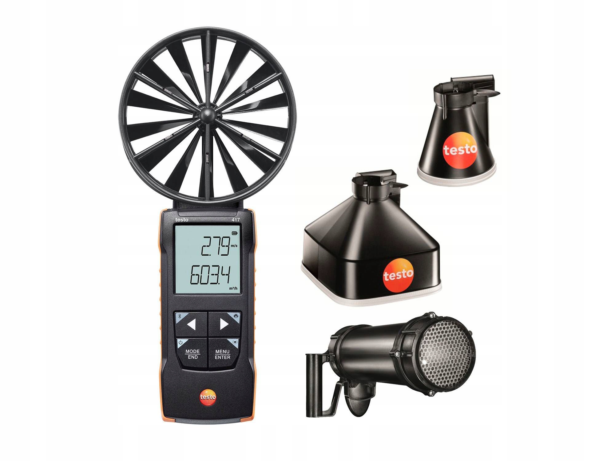 Anemometer, vetromer s rukávmi a žehličkou 417 2 Testo