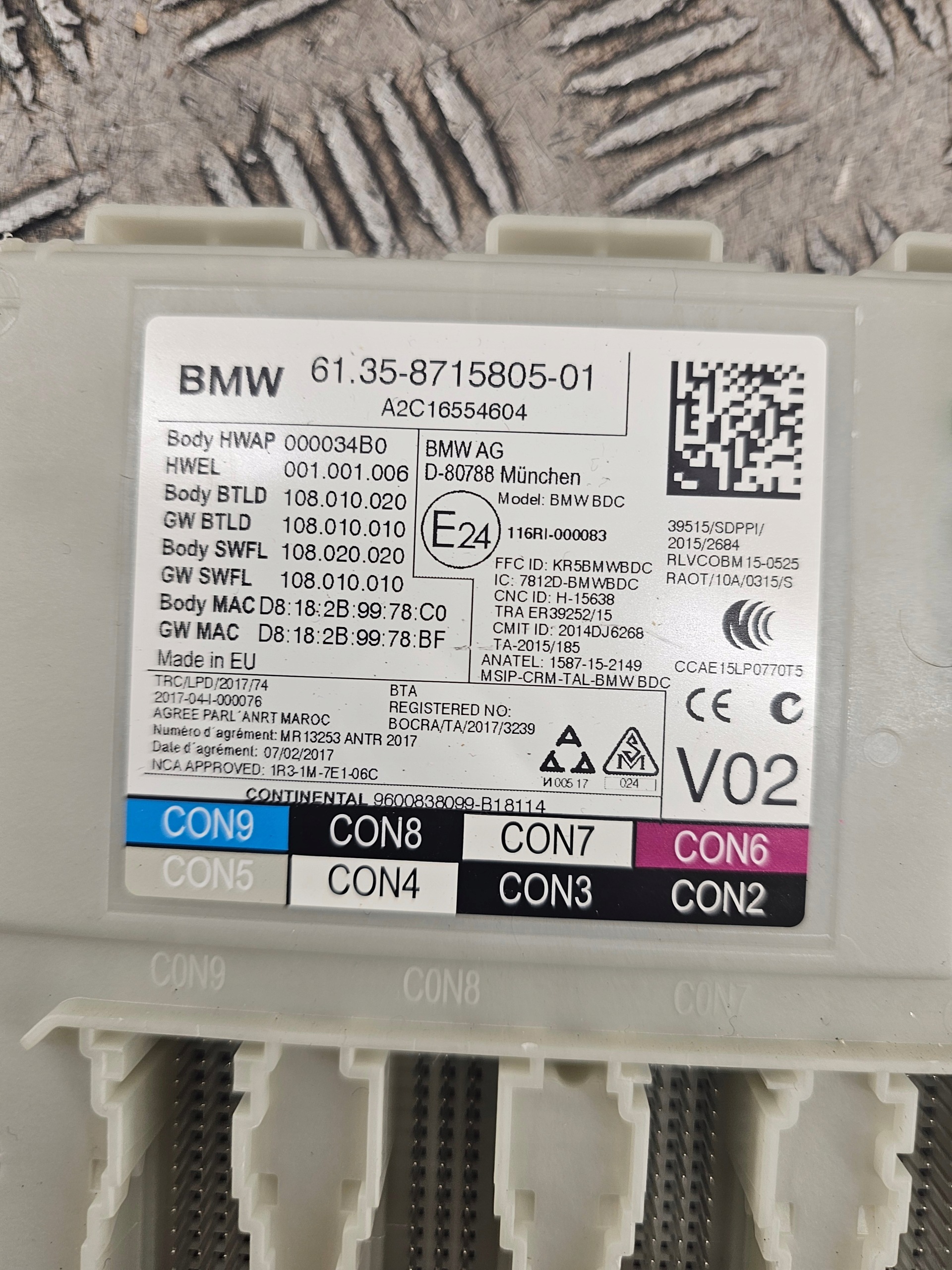 BMW G30 530E modul Bedienteil BCD 8715805