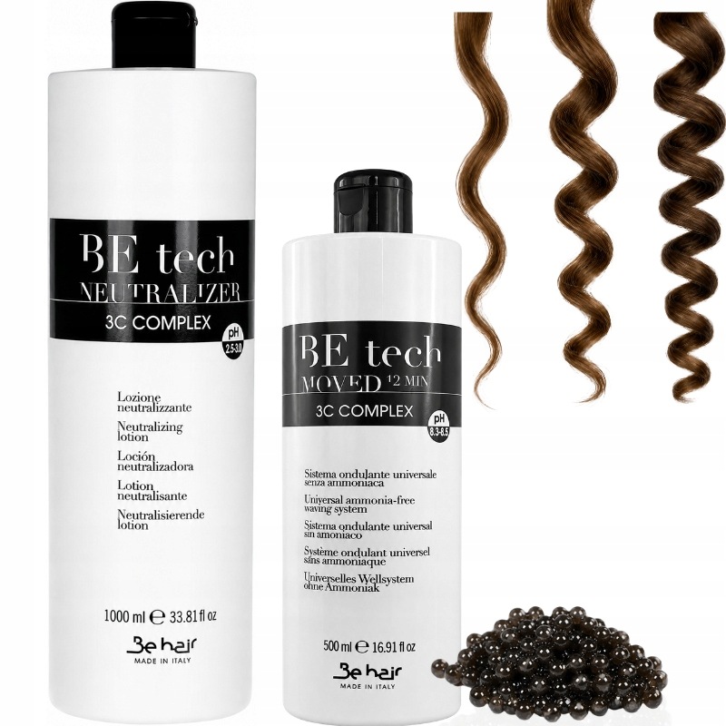Be Hair Tekutina Pro Trvalou Ondulaci 500 ML Neutralizér Trvalý 1000 ML