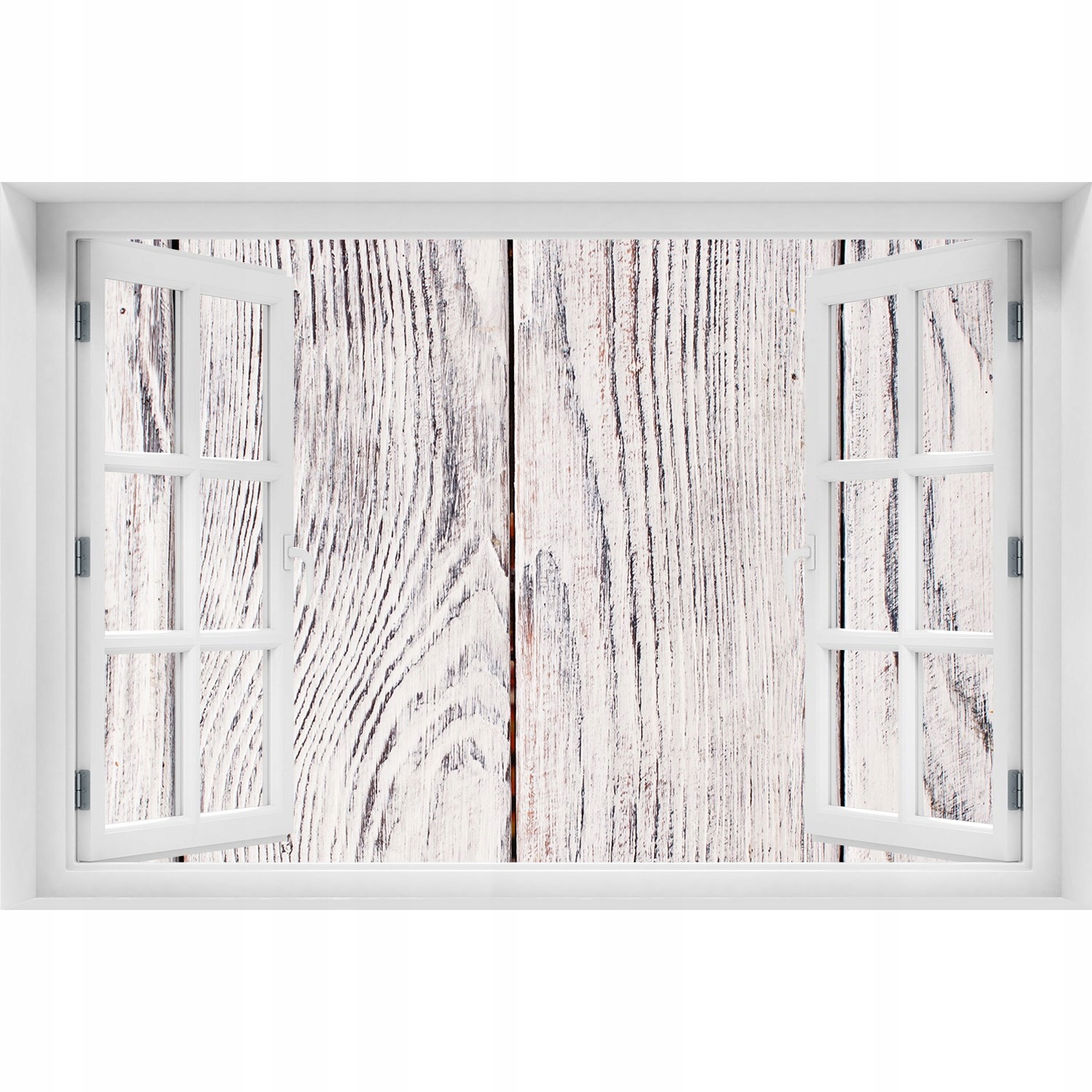 

3D Okno Naklejka na ścianę Drewniana ściana 90x60