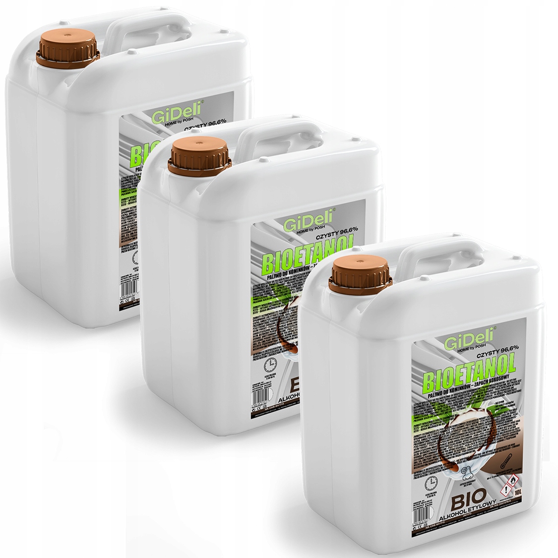 Bioetanol do krbu 3x 10 l s vůní kokosu, biopalivo