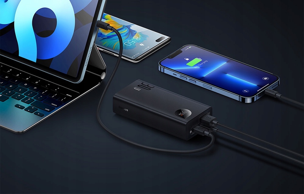 BASEUS MINI POWERBANK QUICK CHARGE 10000MAH 2X USB-A 1X USB-C QC PD 30W Napięcie nominalne 5 V