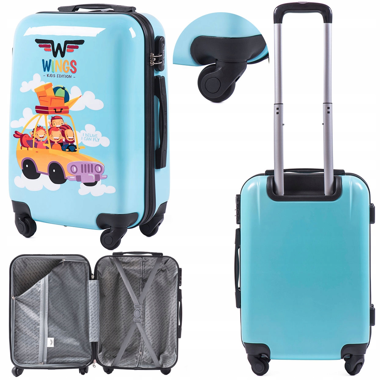 Dziecięca Walizka Kabinowa S 38L Samochód