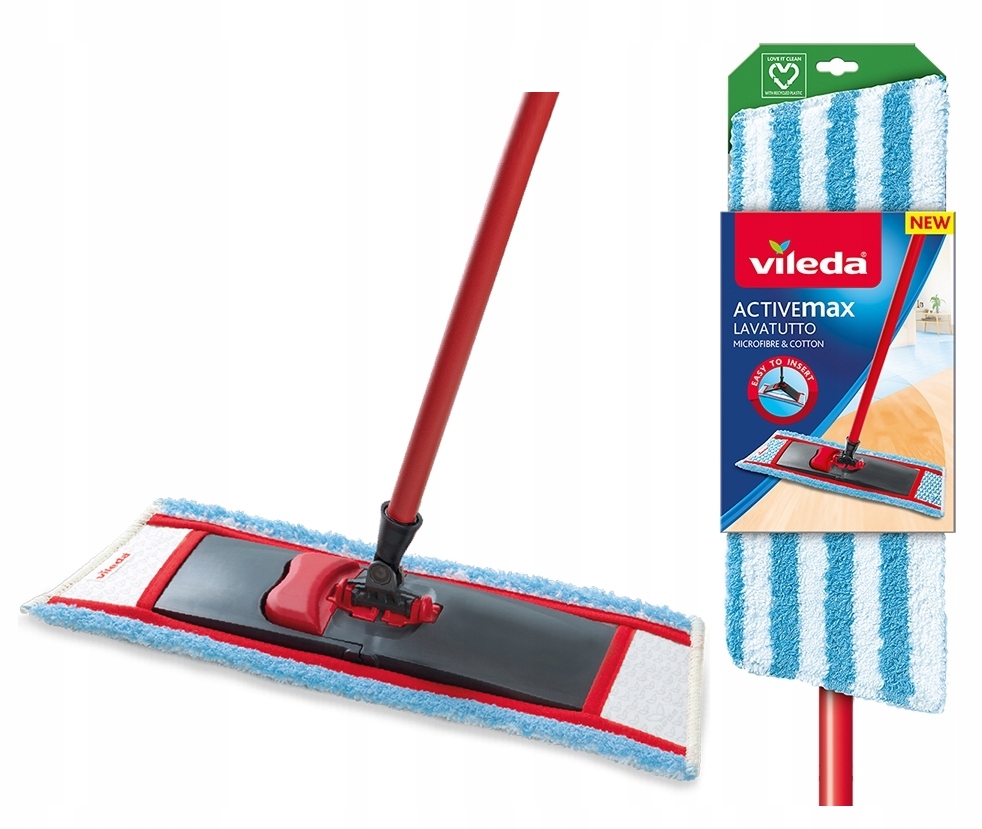 Levně Mop Plochý Ergonomický Pohodlný Vileda Active Max