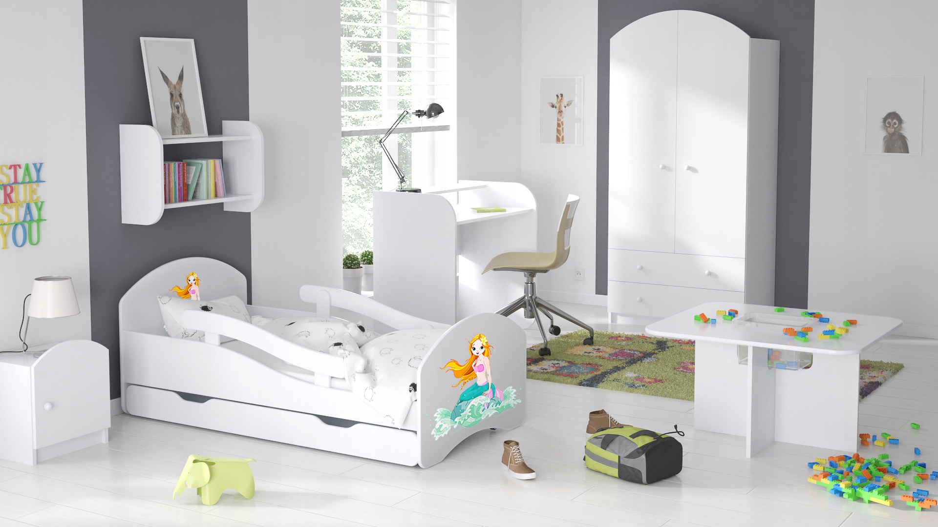 Łóżko dziecięce LEO 140x70 białe Marka Lendo