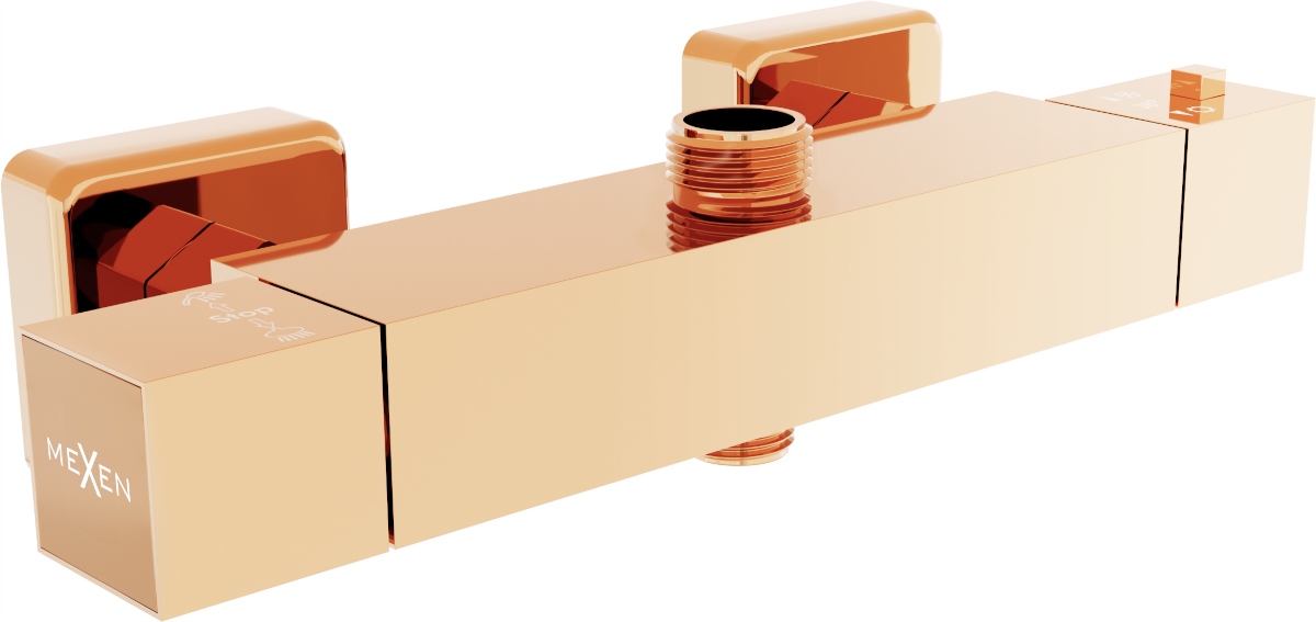 

Mexen Cube Bateria Natryskowa Termostat Rose Gold