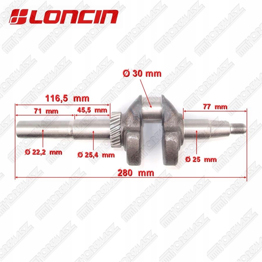 JAVON Rückstoßstarter Für Weibang/Loncin 170 LC1P75F Motor – Ersatz-Seilzugstarter Für 7 HP Benziner (224cc)