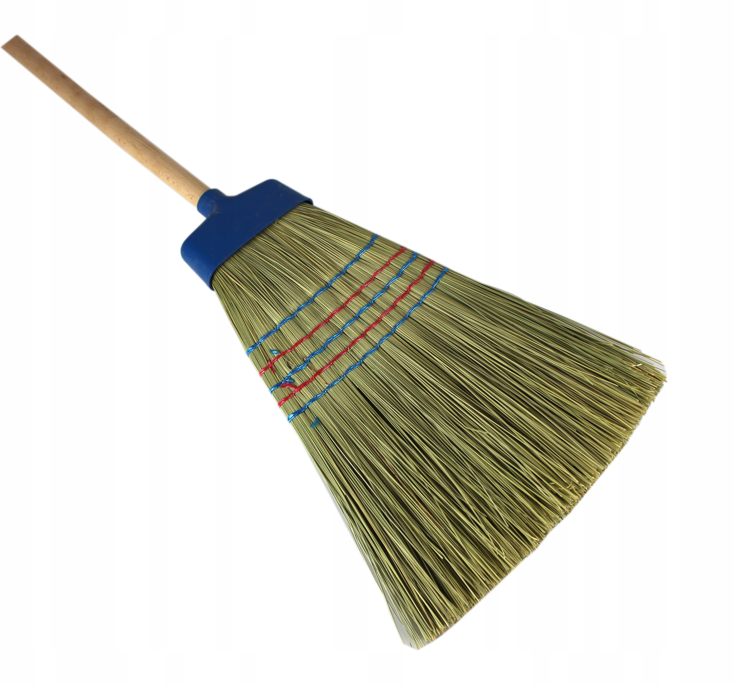 Miotła sorgo słomiana zamiatacz gospodarcza 140cm długa z trzonem bukowym