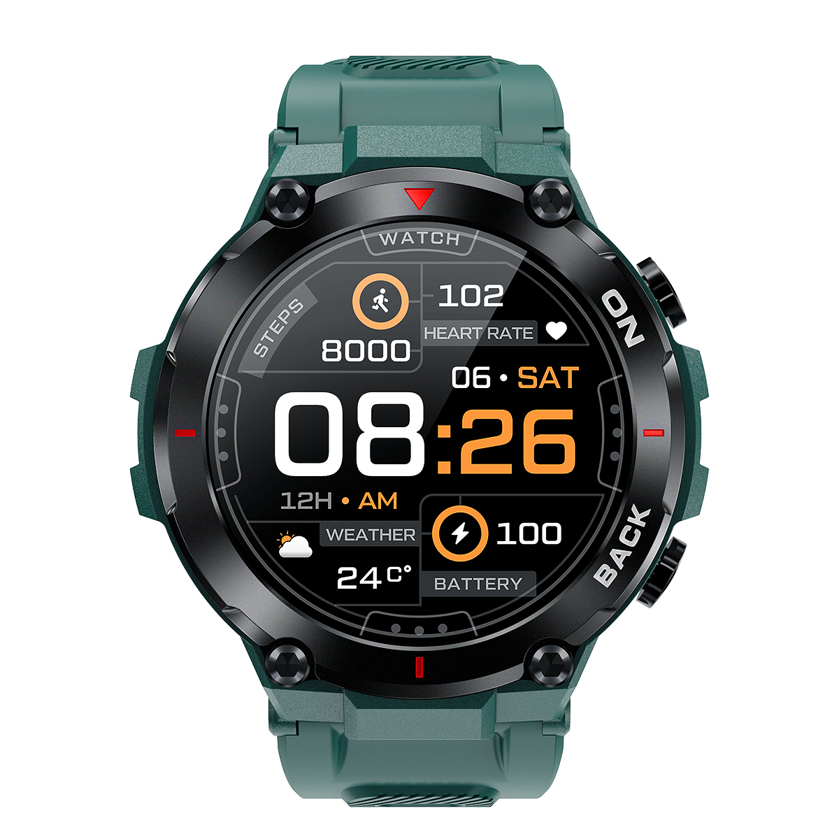 SMARTWATCH ZEGAREK Z GPS DUŻA BATERIA IP68 MENU PL Rodzaj cyfrowe