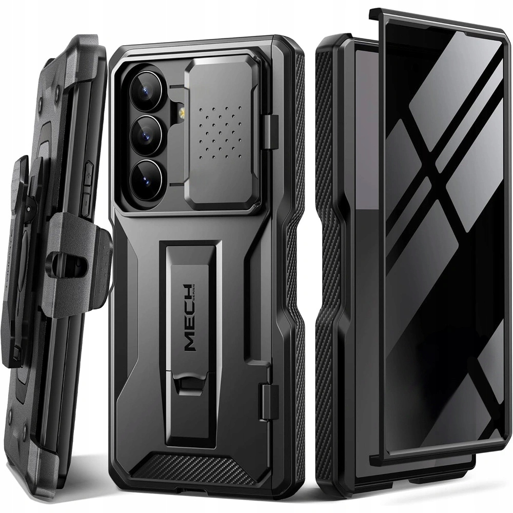 Pancierové puzdro Tongate pre Galaxy Z Fold7 5G, kryt fotoaparátu, stojan sklo