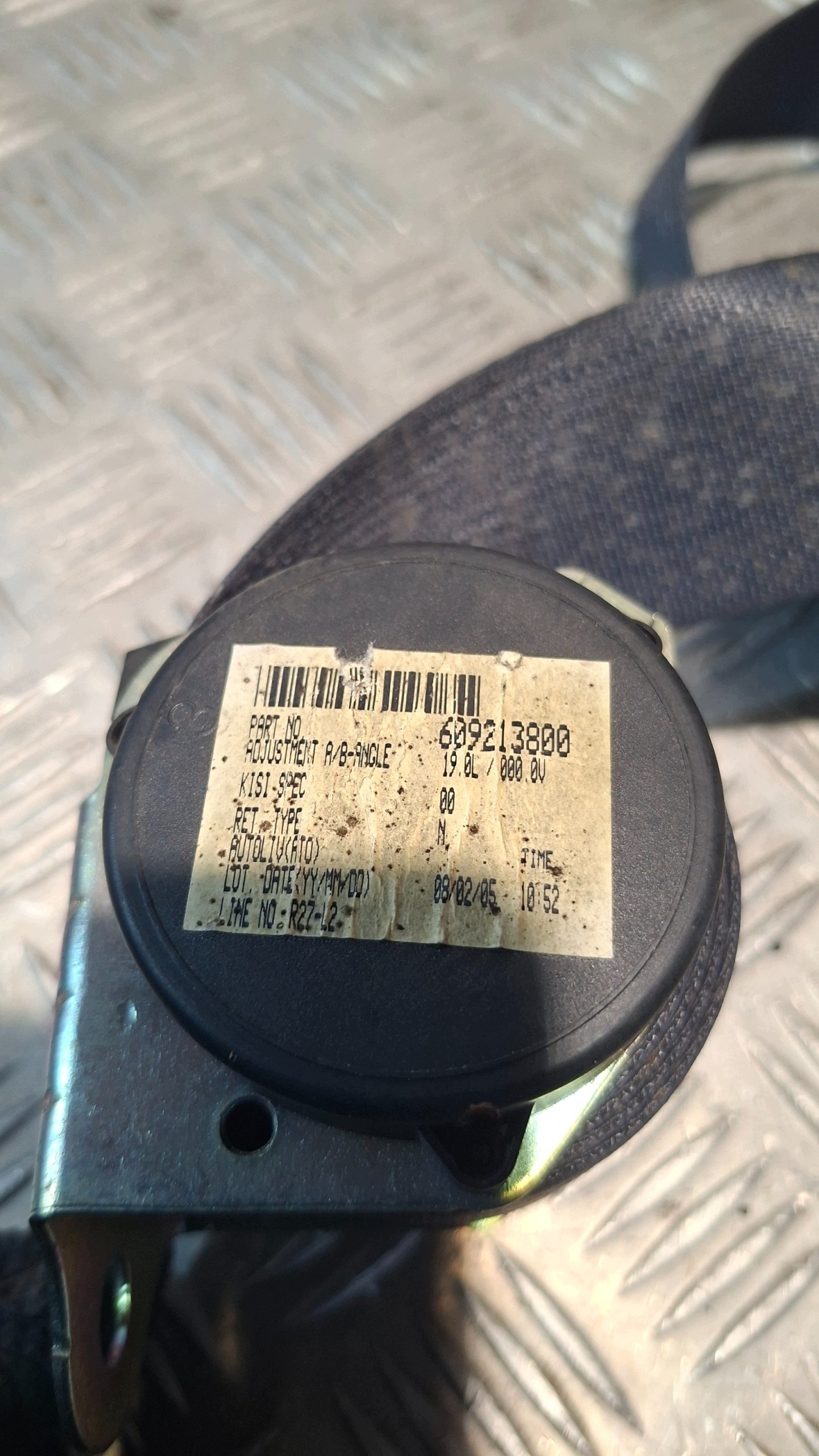 seat belt right rear part CITOREN C-CROSSER