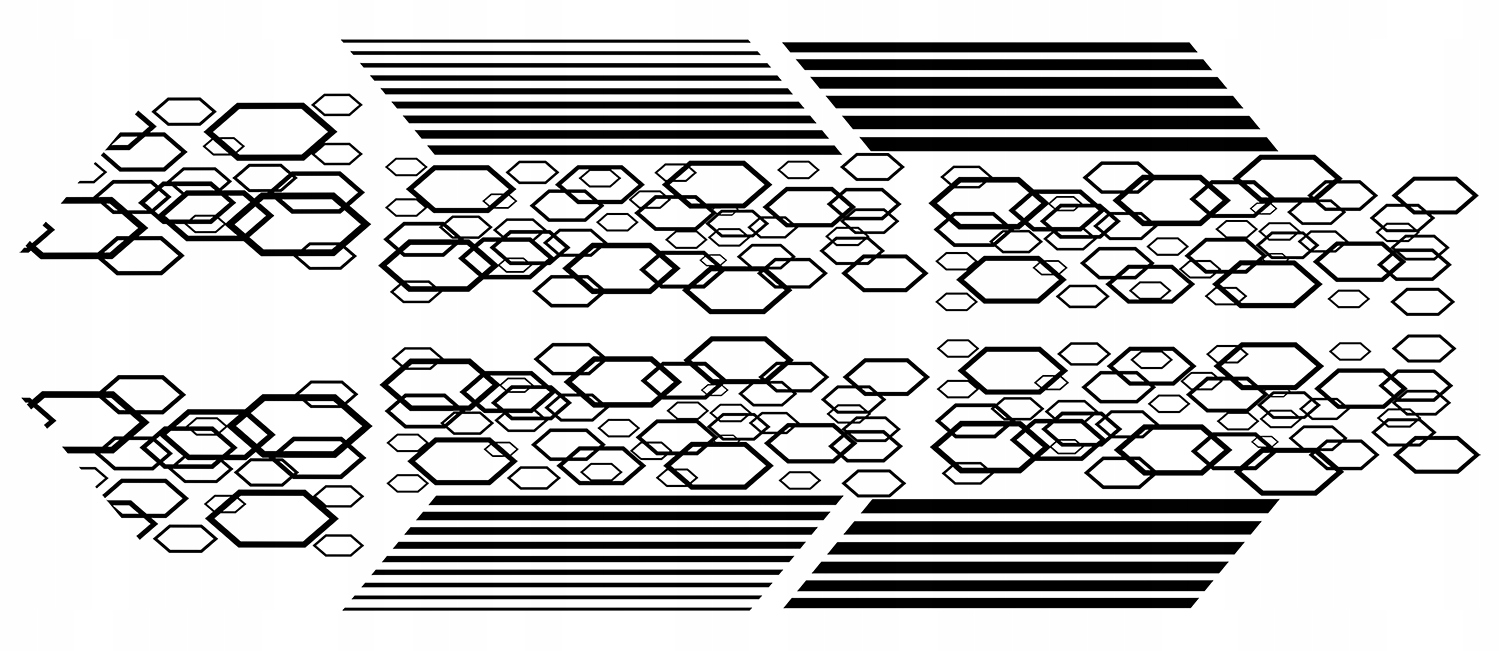NAKLEJKI na Auto MOTYW PASKI HEXAGENY 94x960cm Producent code MG1144