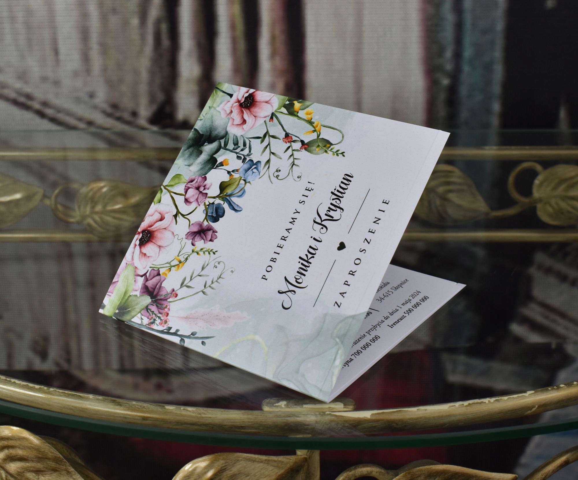 Zaproszenie, zaproszenia na ślub, ślubne Liczba sztuk 1 szt.