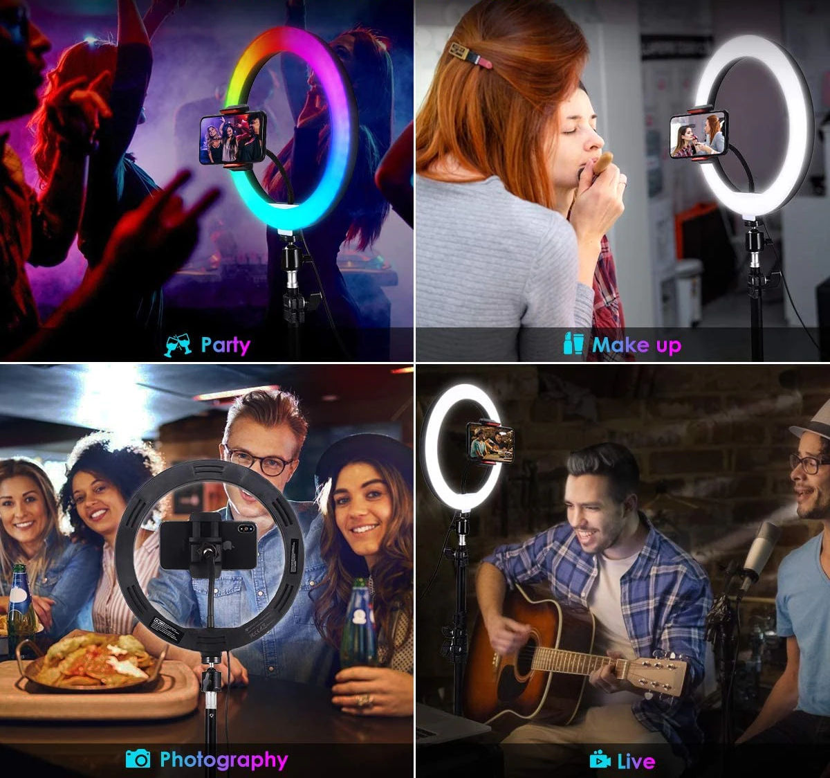 MOZOS LAMPA PIERŚCIENIOWA LED 26CM DO FOTOGRAFII FILMÓW PODCASTÓW YOUTUBE Temperatura barwowa 3000 K