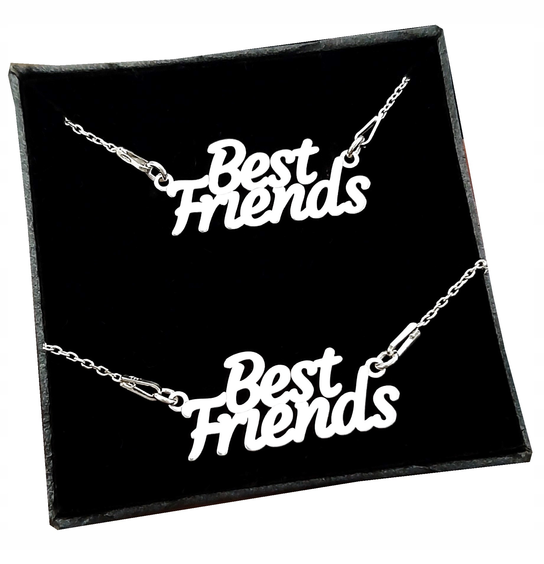 

Komplet Srebrny 925 Celebrytka Best Friends+grawer