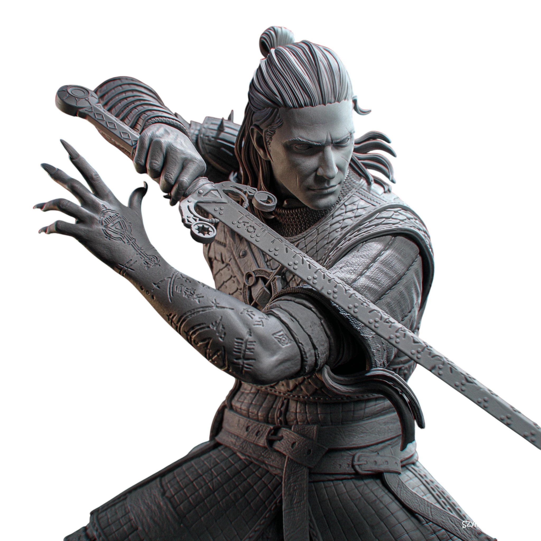 Figurka na malování Coenn DawnwaIker 23 cm Pryskyřice Tisk3d 16K fanart
