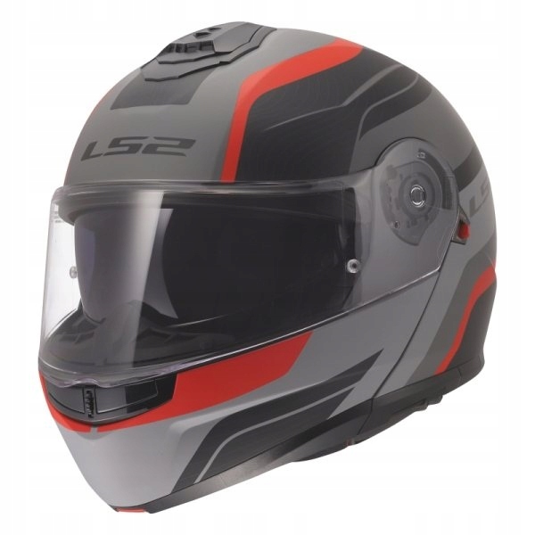 Motocyklová Čeľusťová Prilba LS2 Strobe II Matt Black.gr RED-06 XXL FF908