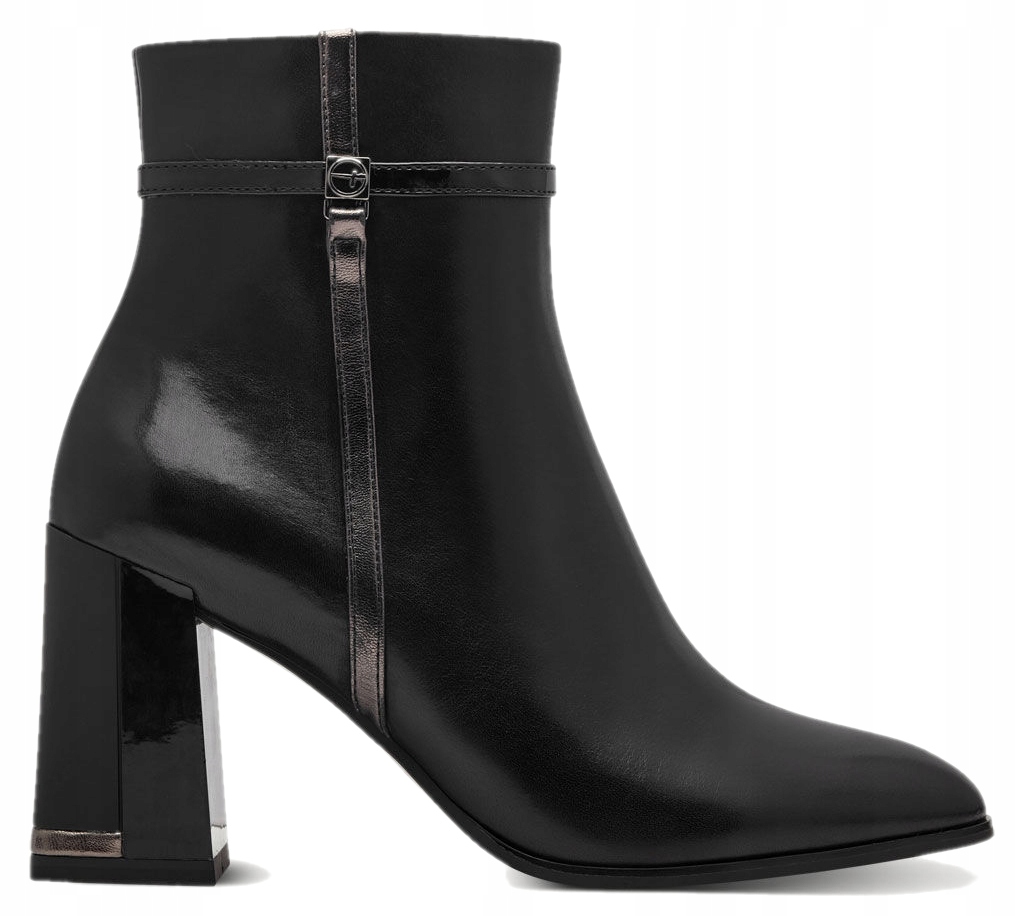 Tamaris Černé Dámské Kotníkové Boty Na Podpatku 40