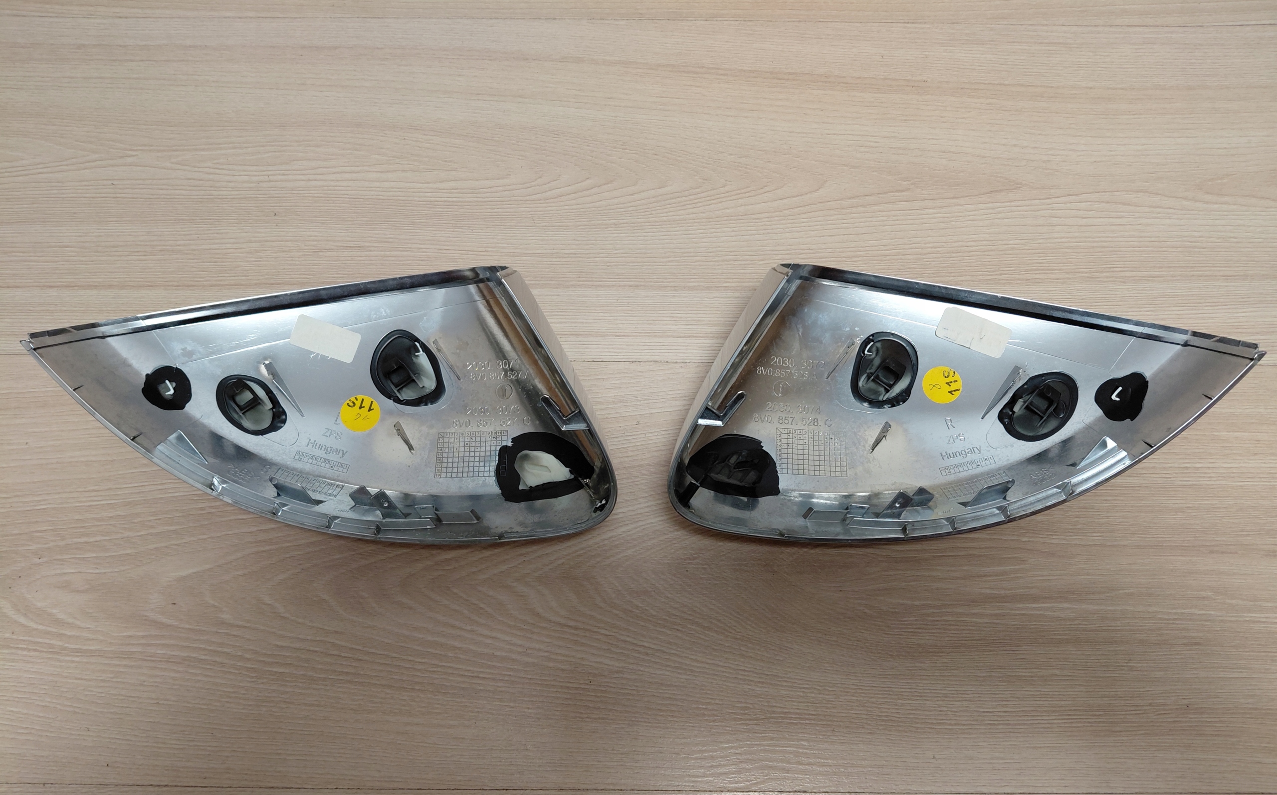 AUDI A3 RS3 8V OBUDOWY mirrors CHROM SATYNA KOMPLET EUTOPA OE