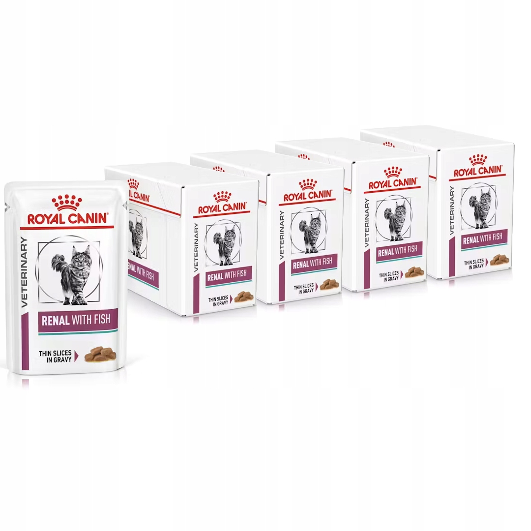 Levně Royal Canin Vet Renal 48x85g Krmivo Pro Kočky Podpora ledvin Ryba v omáčce
