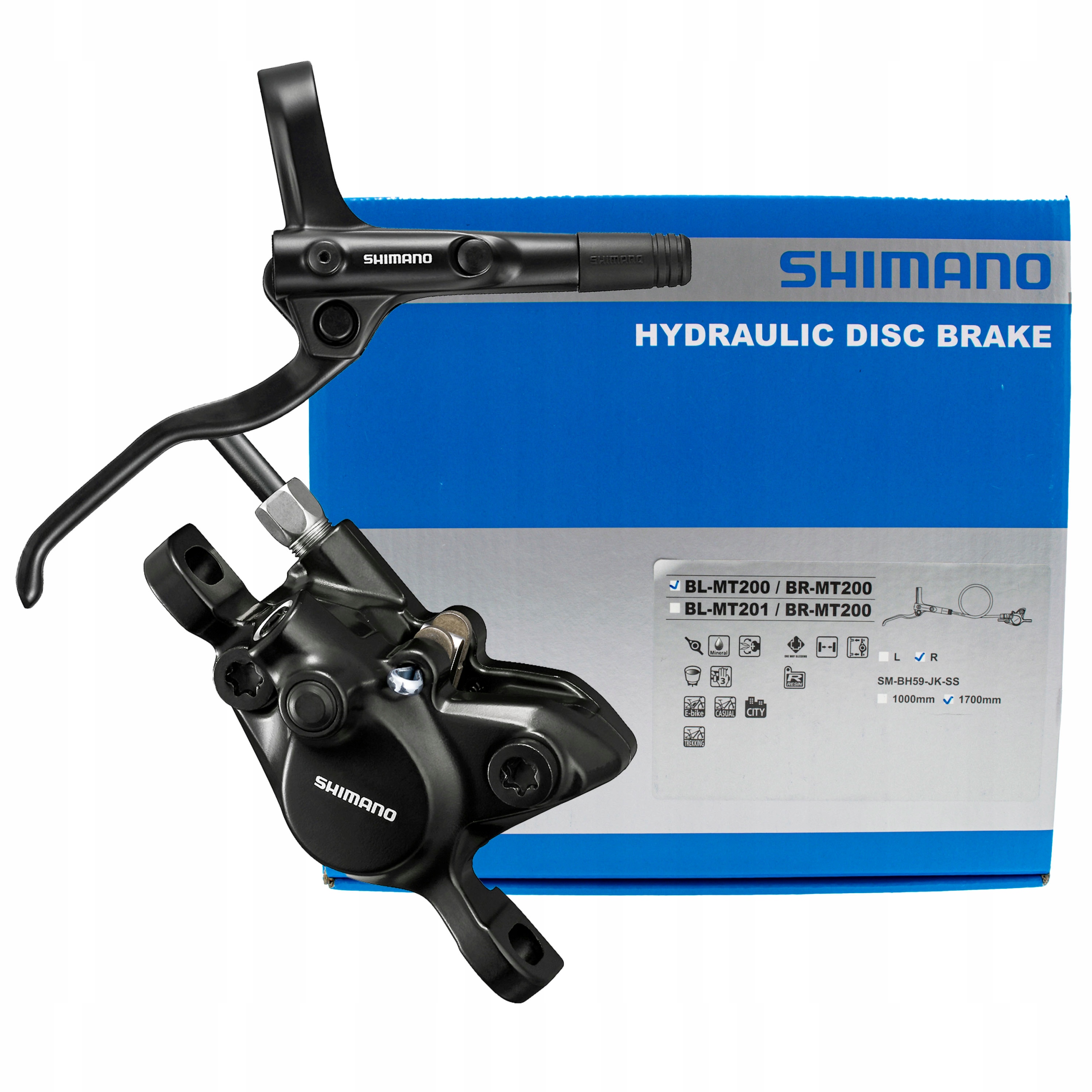 Hydraulická kotoučová brzda Shimano Br- MT200 1700 mm zadní