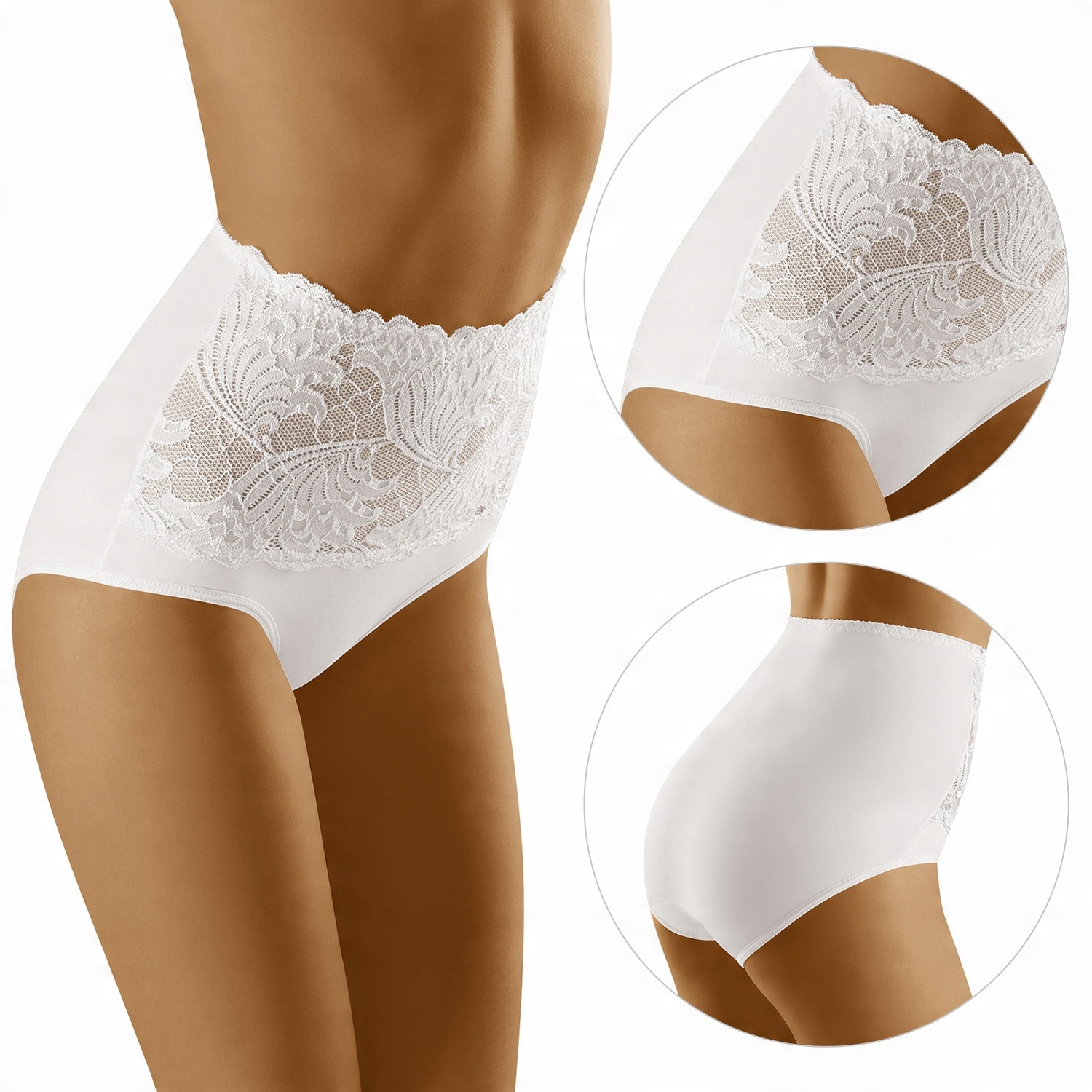 

Wol-Bar Kaja biały 2XL Majtki figi modelujące