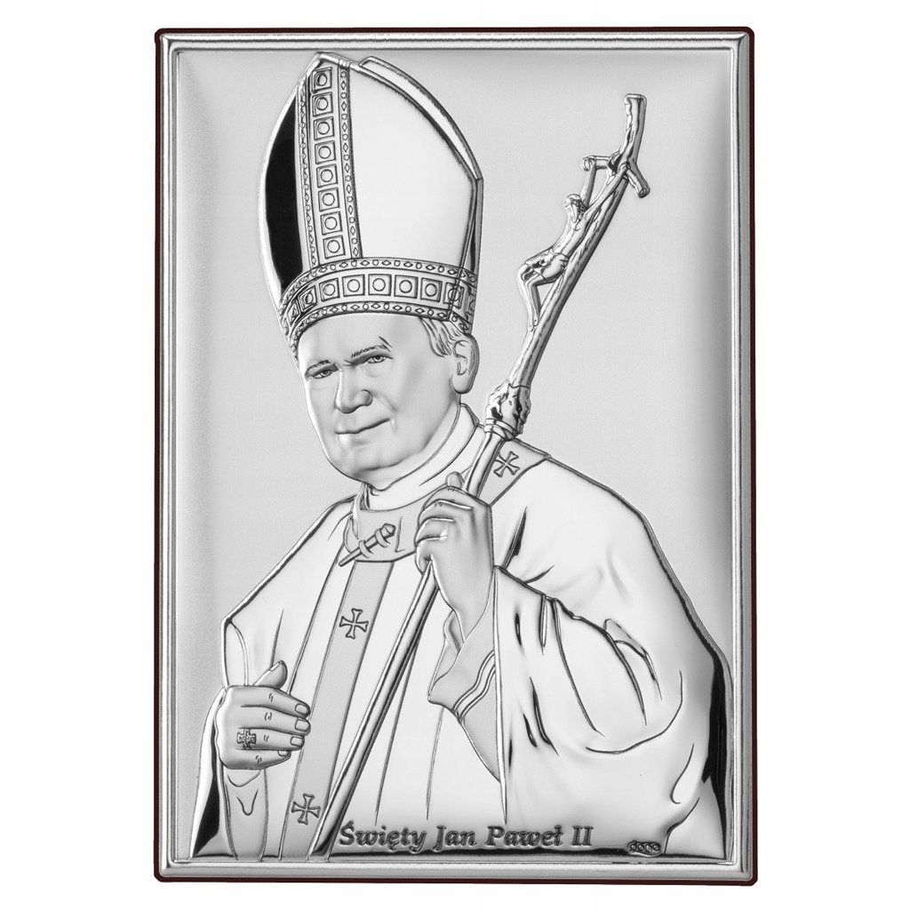 Strieborný obraz Svätý Ján Pavol II pápež DS16/2 Gravírovanie Zadarmo!