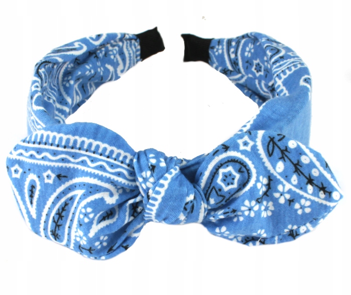 

Opaska Do Włosów Bandana Premium Kokarda Błękitna