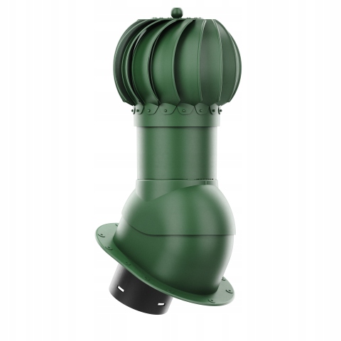 Rotačný krb Rotoline s plochou základňou Pi fi 150 mm, guľovitý, zelený