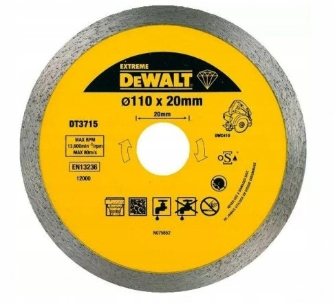

Tarcza diamentowa 110 mm DeWalt DT3715