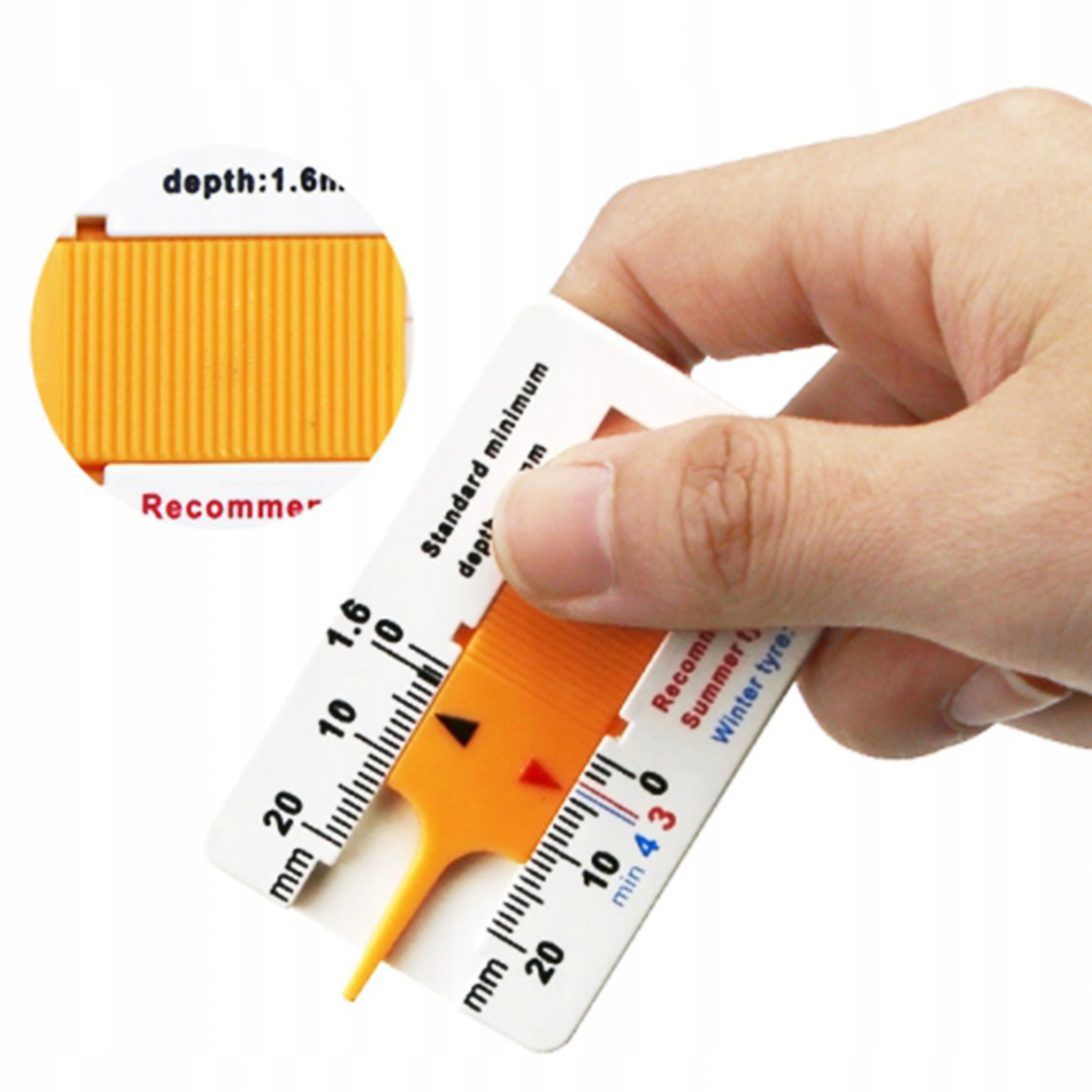 MIERNIK BIEŻNIKA miernik GŁĘBOKOŚCI WYSOKOŚCI bieżnika OPON tester miarka EAN (GTIN) 5904978111926