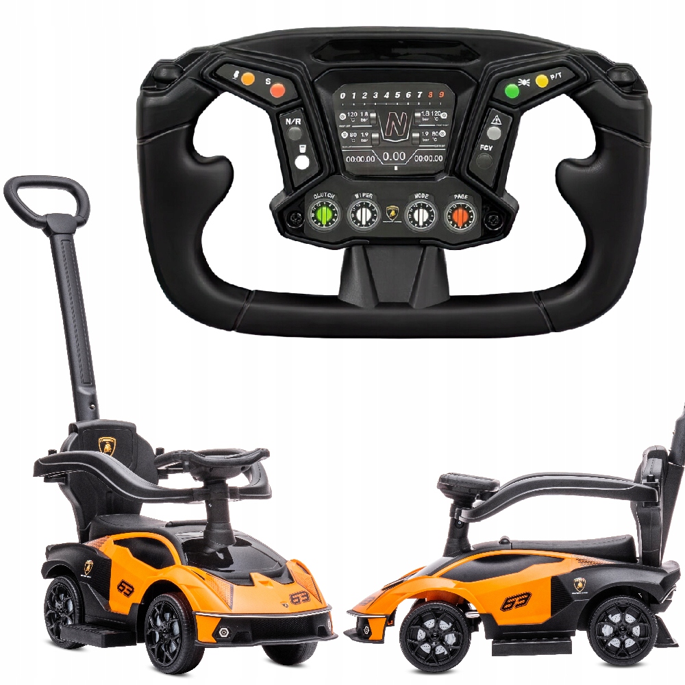 Jeździk Pchacz Chodzik dla dzieci Lamborghini Essenza SCV12 Pchacz Schowek