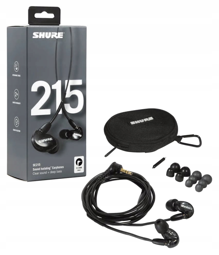 Shure SE215-K-EFS monitory douszne słuchawki