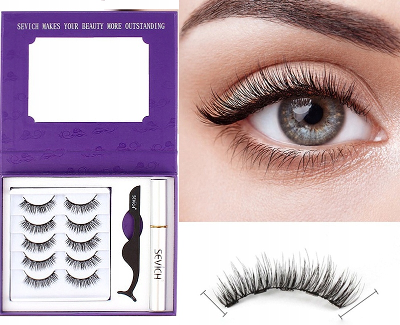 

Zestaw 5 Par Rzęsy Magnetyczne Eyeliner Pęseta