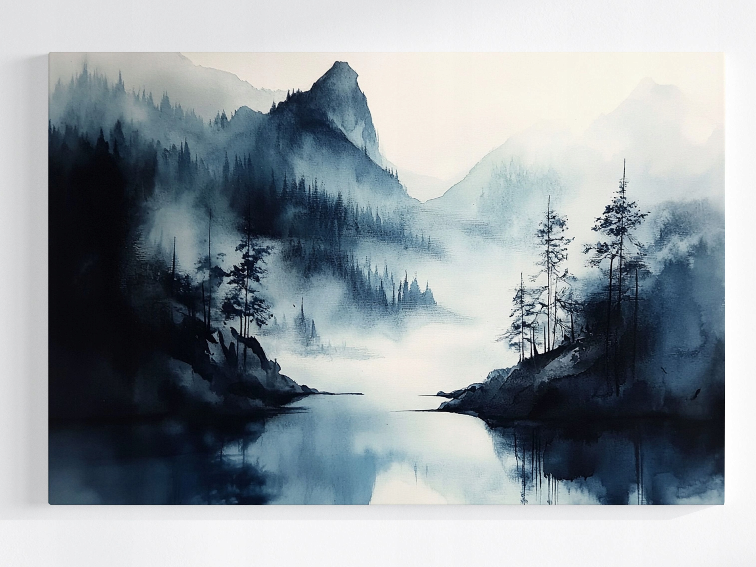 Obraz Na Plátně Canvas Krajina Hory Jezero Voda Stromy 120x80