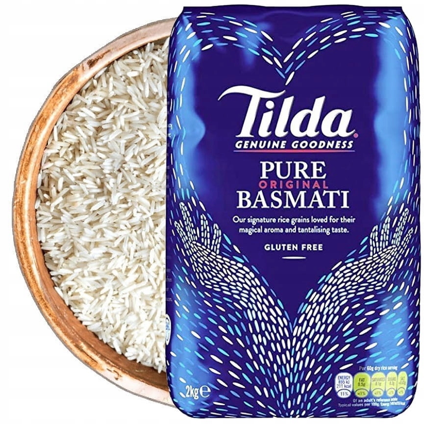 Indická rýže Basmati Čistá bezlepková přírodní rýže 2 kg 2000 g Tilda