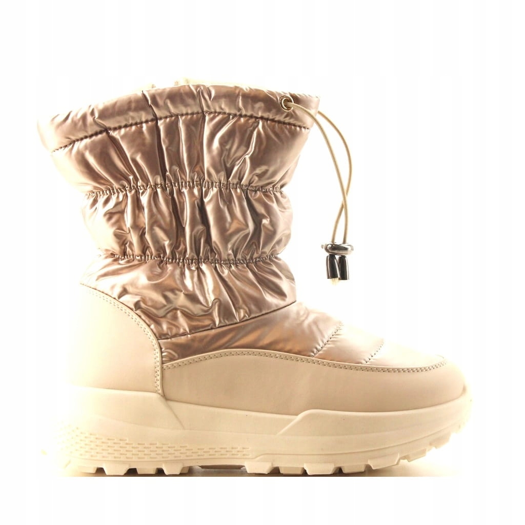 Teplé Dámské Sněhule Na Zip, Zlaté, Velikost 40