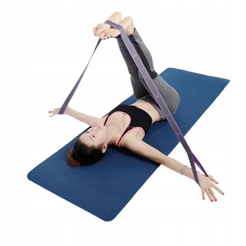 ELASTYCZNY PASEK OPASKA DO JOGI ĆWICZEŃ YOGA Y17 Kolor czarny zielony