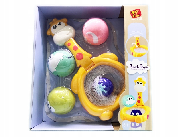 

Edukacyjna Do Kąpieli ŻYRAFKA+4 Piłeczki Gumowe