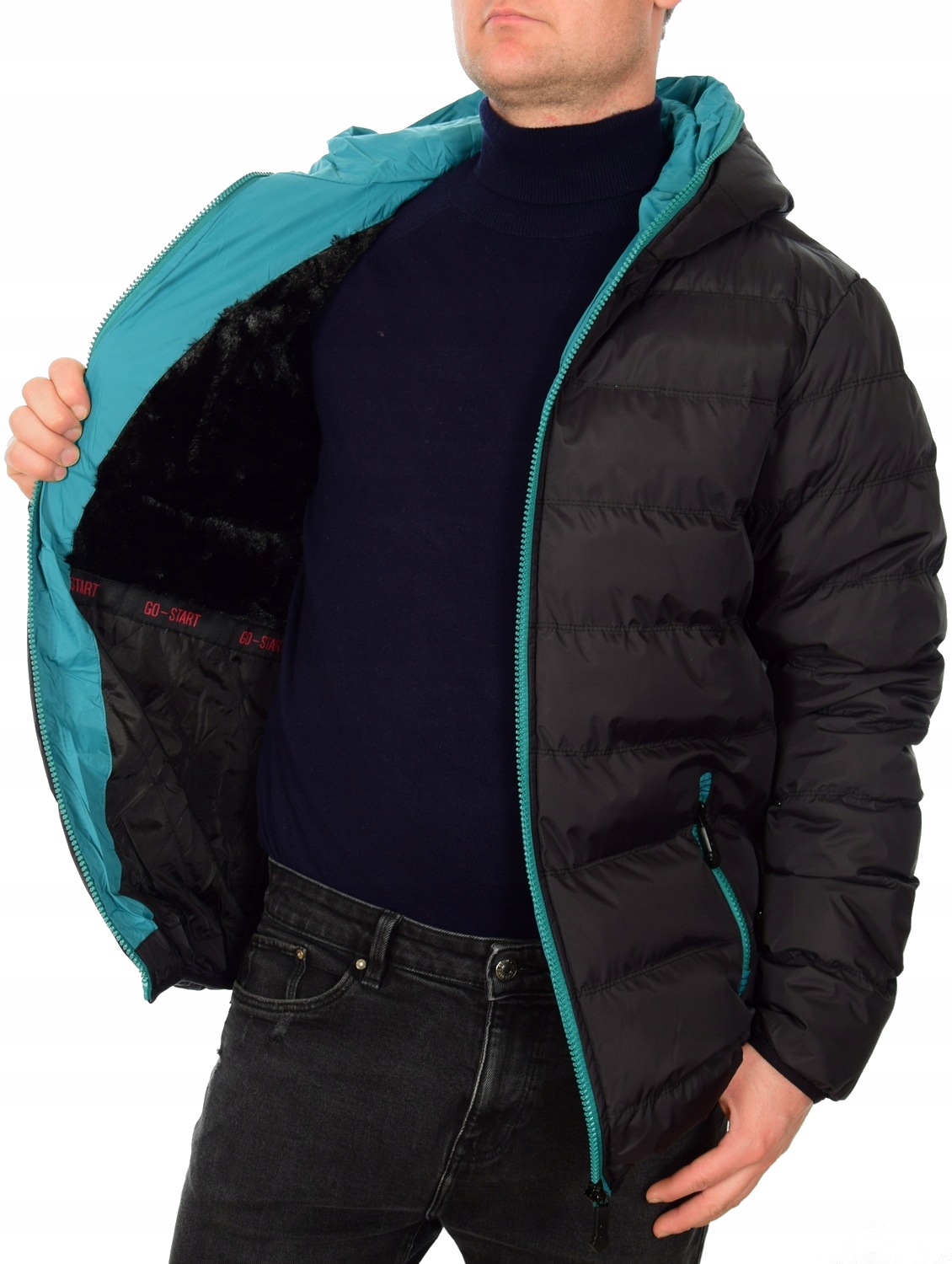 KURTKA ZIMOWA MĘSKA AH5945MC OCIEPLONA PUCHOWA XXL Marka inna